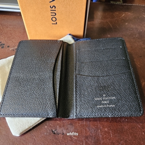 Louis Vuitton Damier Organizer De Poche Graphite Card Holder Bifold Wallet - Picture 2 of 6